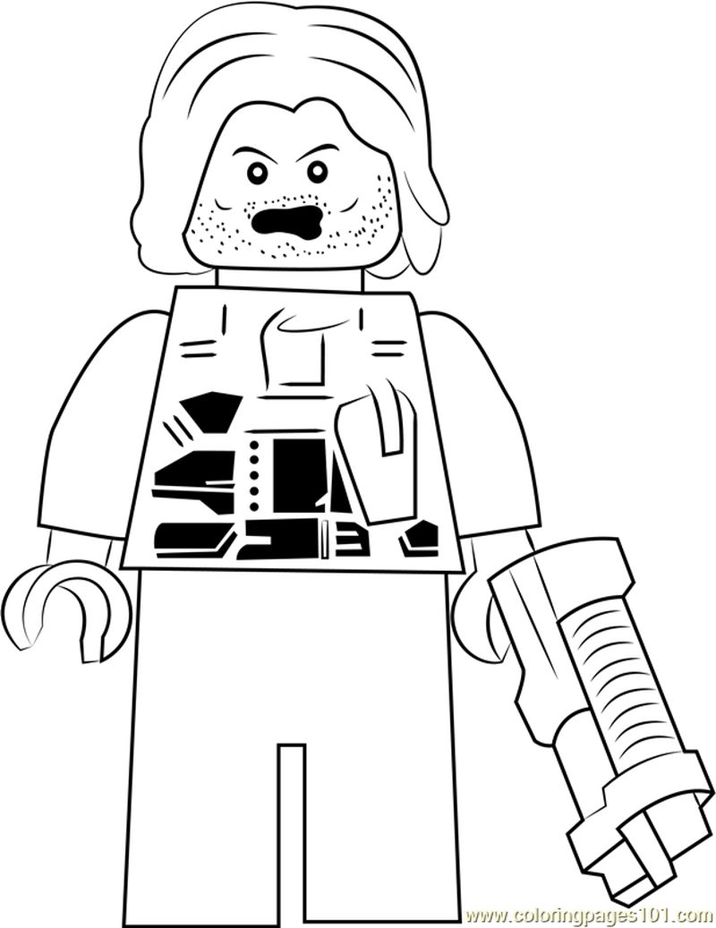 Lego Winter Soldier coloring page