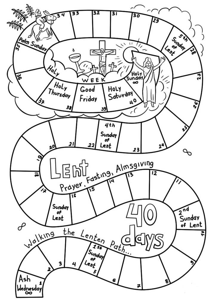 Lent Days Coloring Page