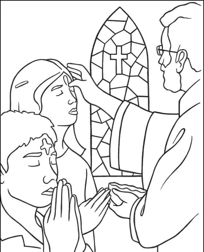 Lent Ash Wednesday Coloring Pages Free Printable