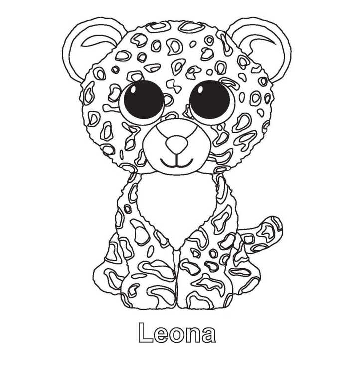 Leona Beanie Boo Coloring Pages