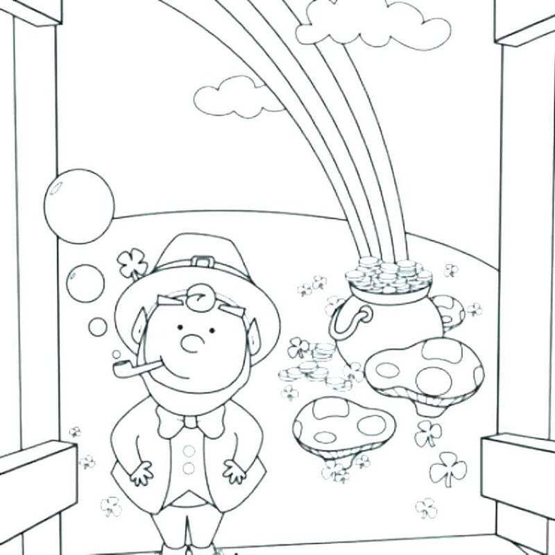 Leprechaun Coloring Pages Dltk