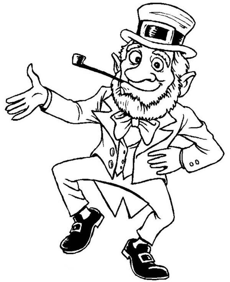 Leprechaun Coloring Pages Printable Free