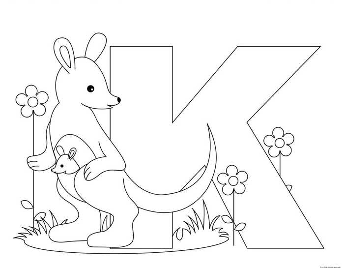 Letter K Kindergarten Coloring Pages