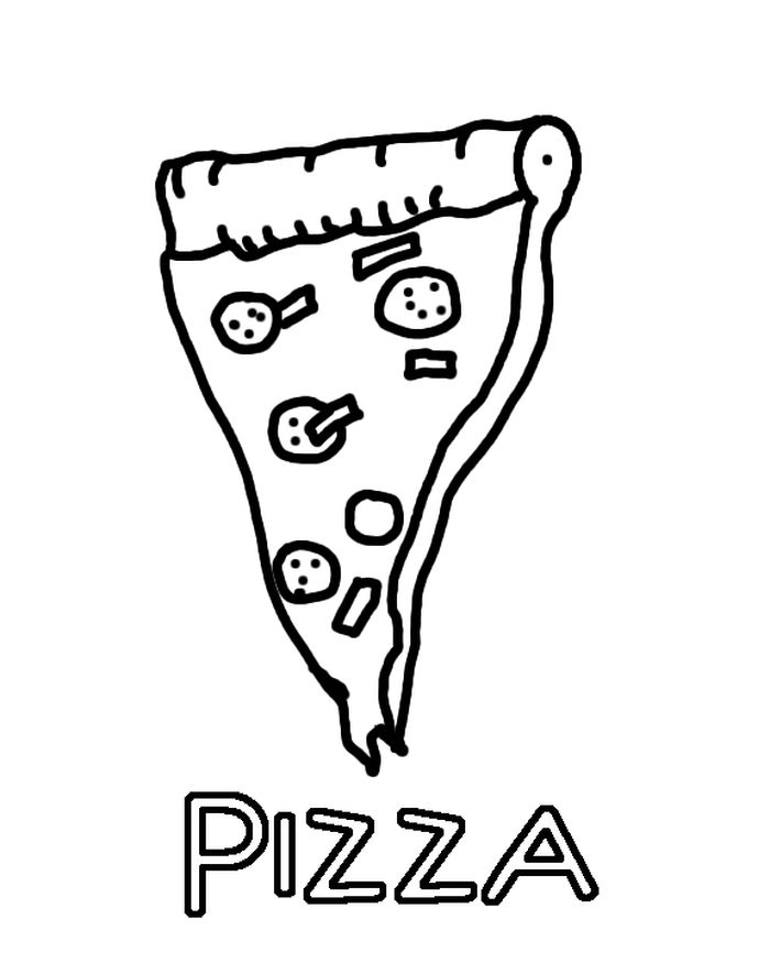 Letter P Coloring Pages Pizza