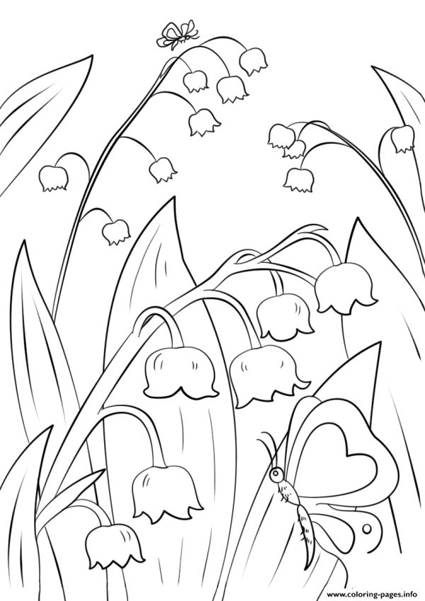 Lily Of The Valley Coloring Pages Printable