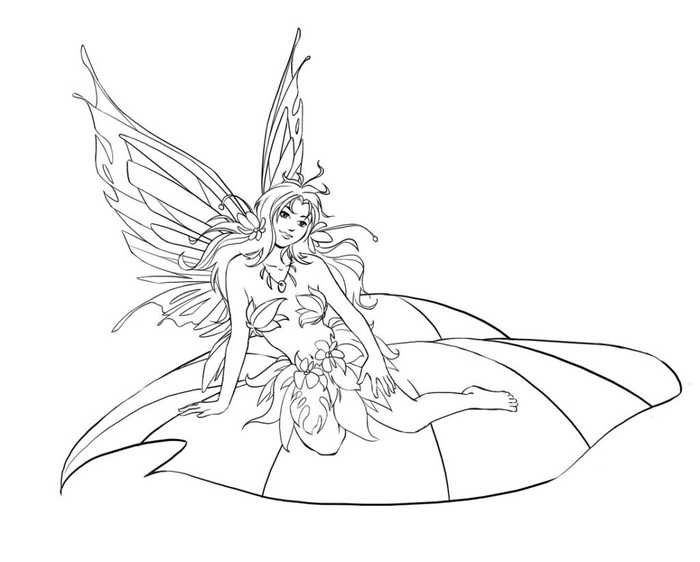 Lilypad Fairy Coloring Pages
