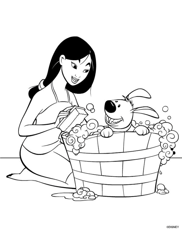 Little Brother Mulan Coloring Pages