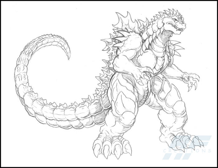 Little Godzilla Coloring Pages