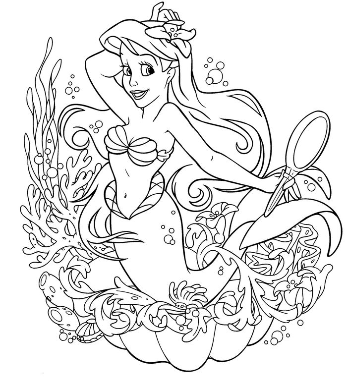 Little Mermaid Coloring Pages Ariel