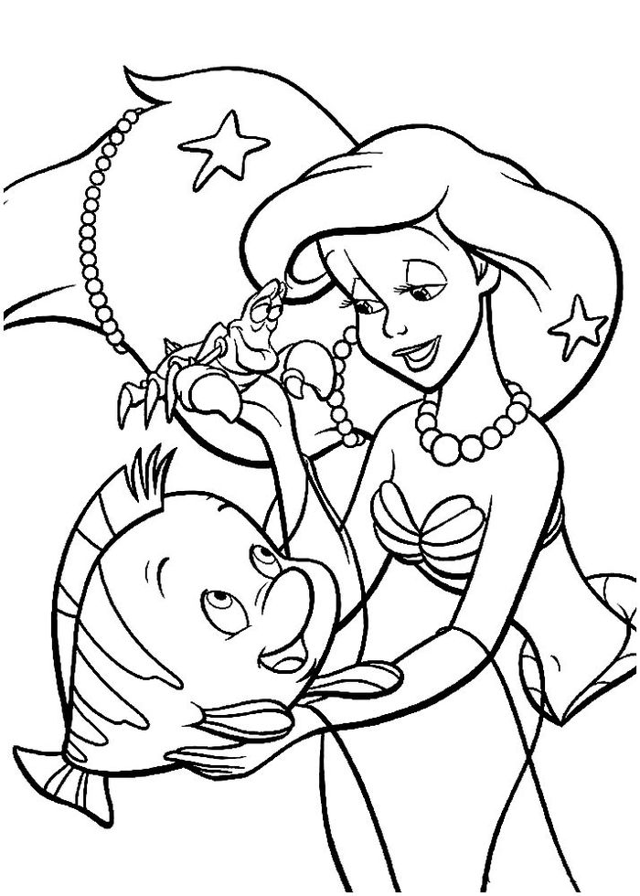 Little Mermaid Coloring Pages PDF - Coloringfolder.com