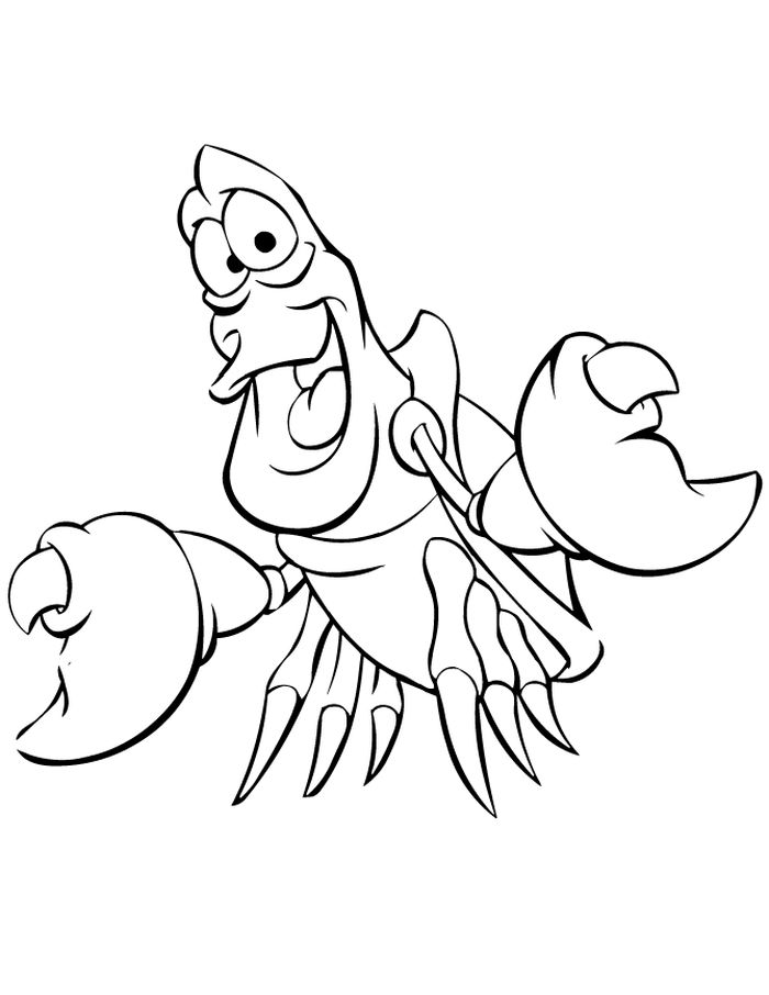 Little Mermaid Sebastian Coloring Pages