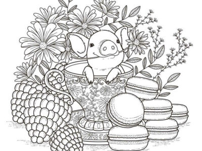 Little Piggy Coloring Pages For Teens