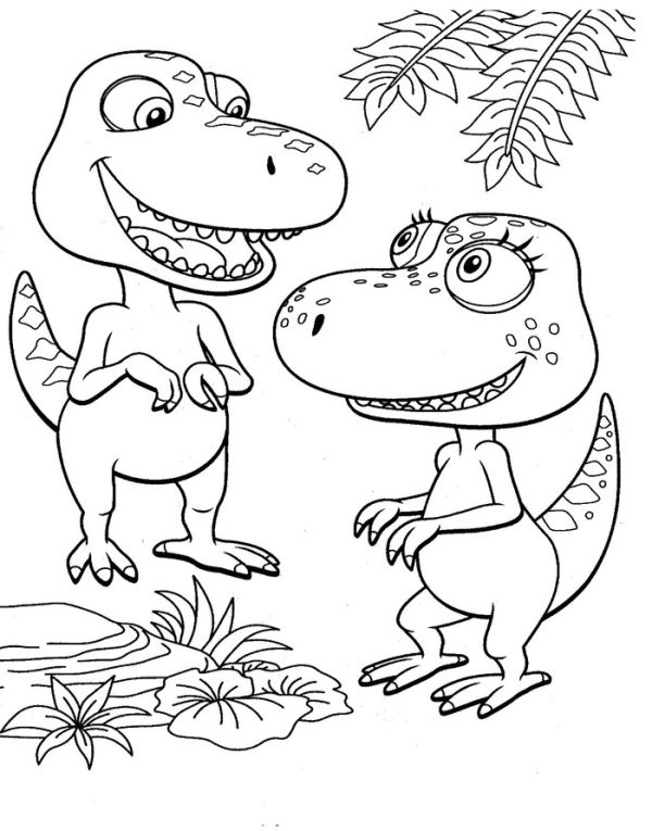 Little dinosaur train coloring pages