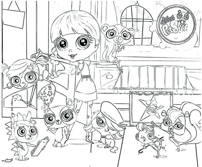 Littlest Pet Shop Christmas Coloring Pages