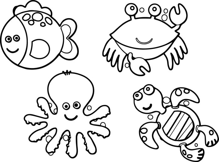 Littlest Pet Shop Coloring Pages Sea Animals Cuties