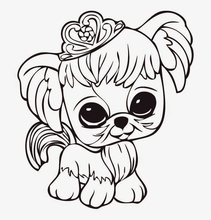 Littlest Pet Shop Coloring Pages Princess Dog