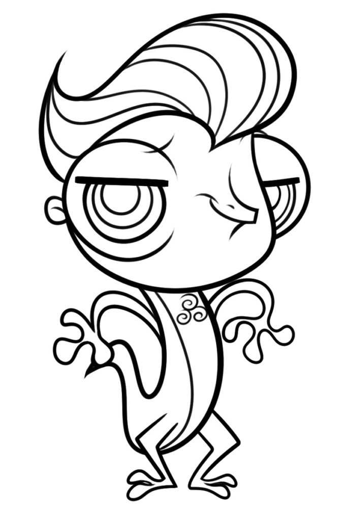 Littlest Pet Shop Iguana Coloring Page