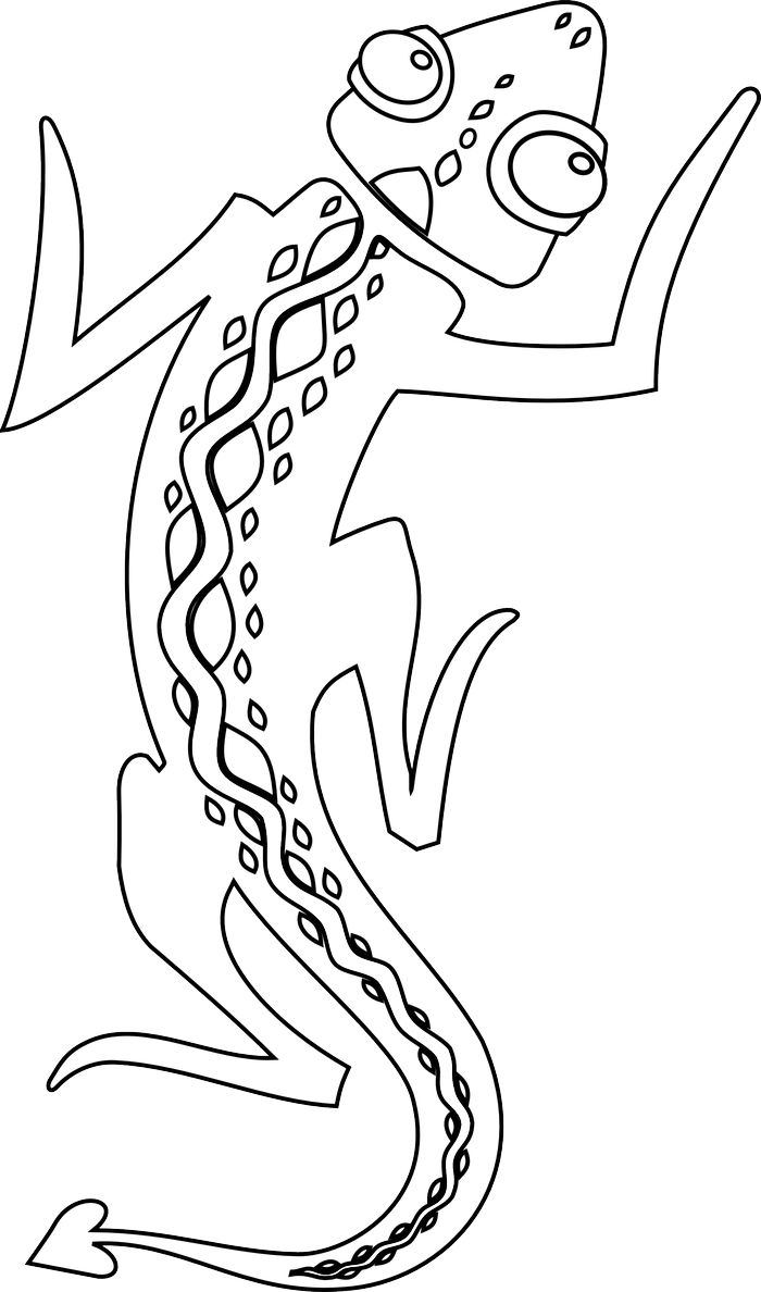 Lizard Adult Coloring Pages