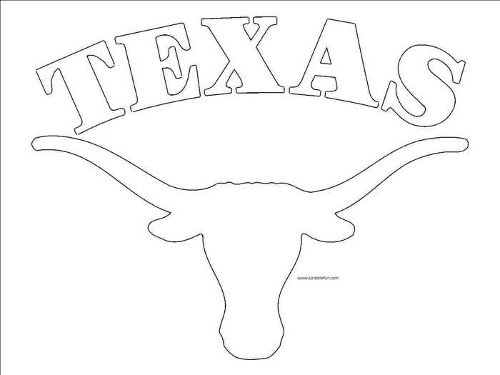 Longhorns Texas Coloring Pictures Nfl