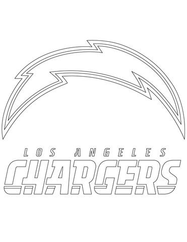 los angeles chargers logo coloring page
