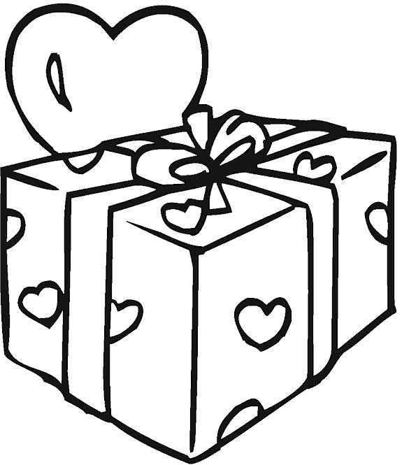 Love Presents Coloring Page