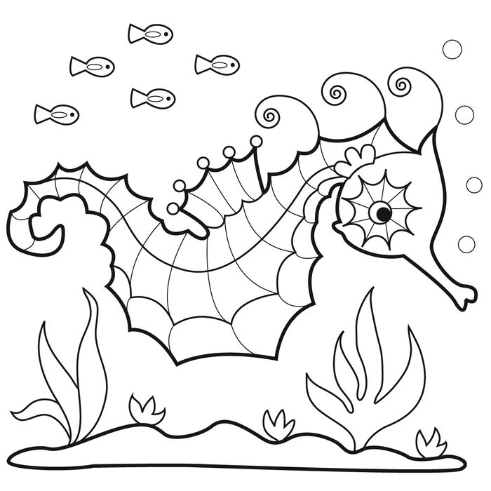 Lps Coloring Pages Seahorse