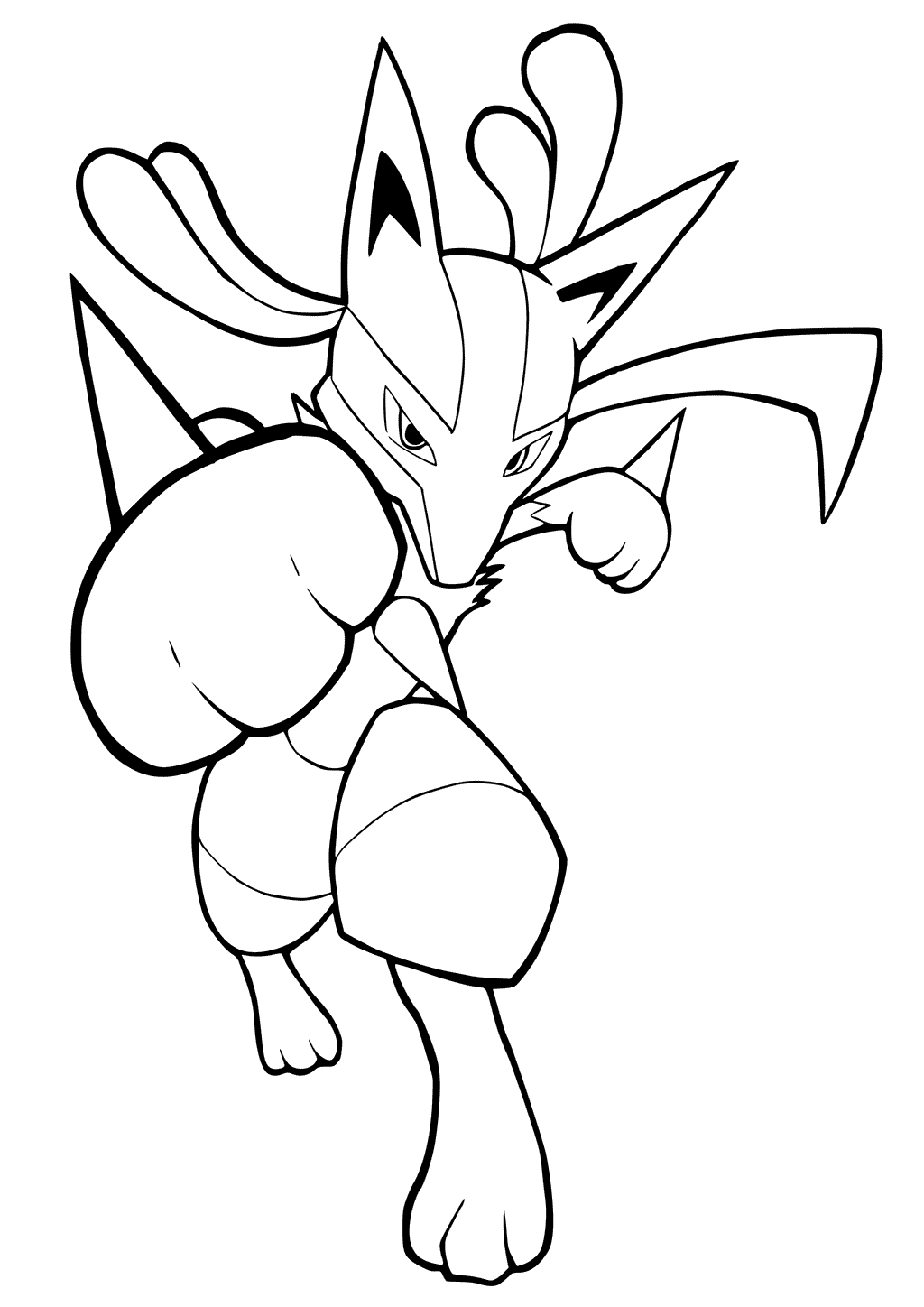 lucario coloring pages printable