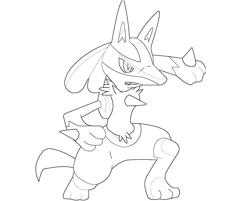 lucario coloring pages