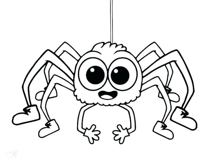 incy wincy spider colouring pages