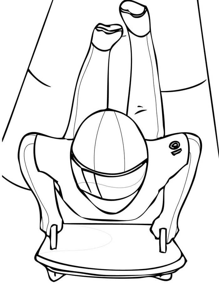 Luge Winter Olympics Coloring Pages