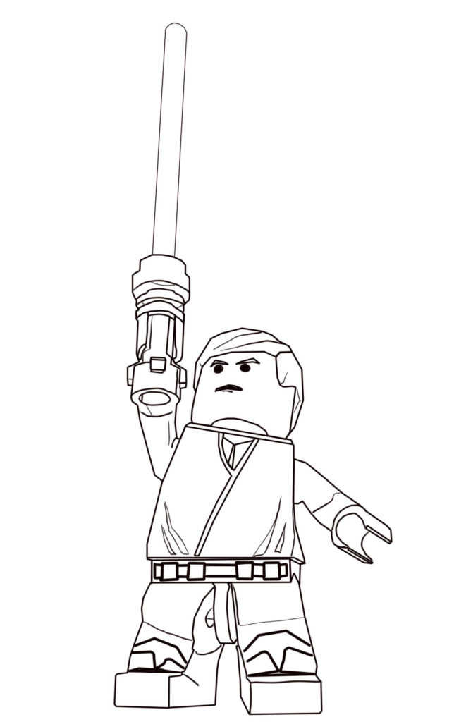 Luke Skywalker Lego Star Wars Coloring Pages