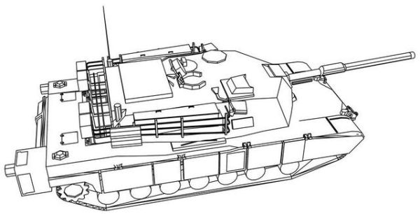MA Abrams Tank Coloring Page