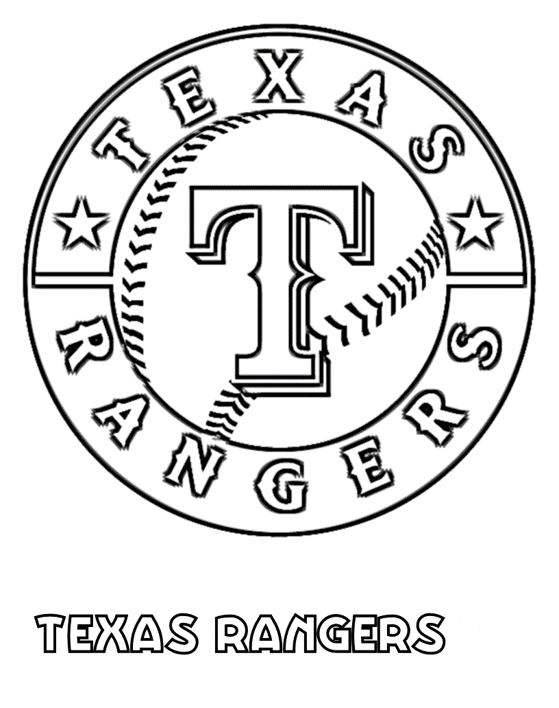 mlb texas rangers coloring pages