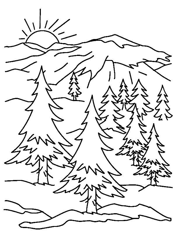 Mountain-Scene-Printable-Coloring-Page