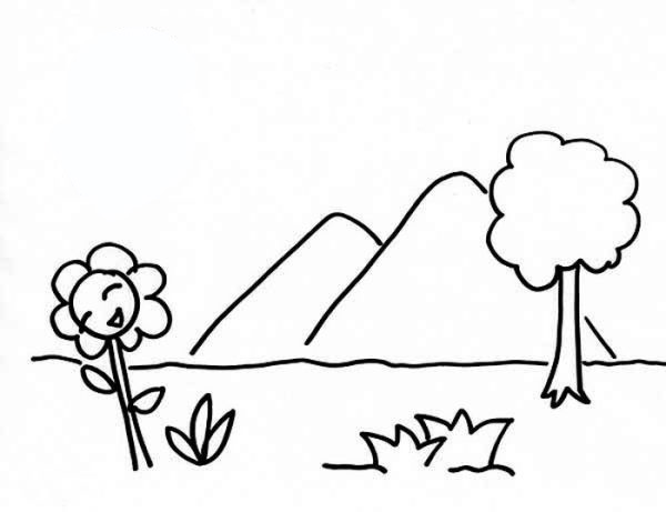 Mountains And Plants In Days Of Creation Coloring Pages Coloring Sun