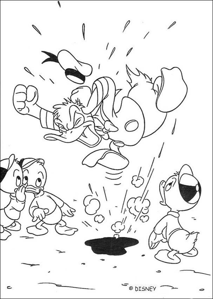 Mad Donald Duck Coloring Pages