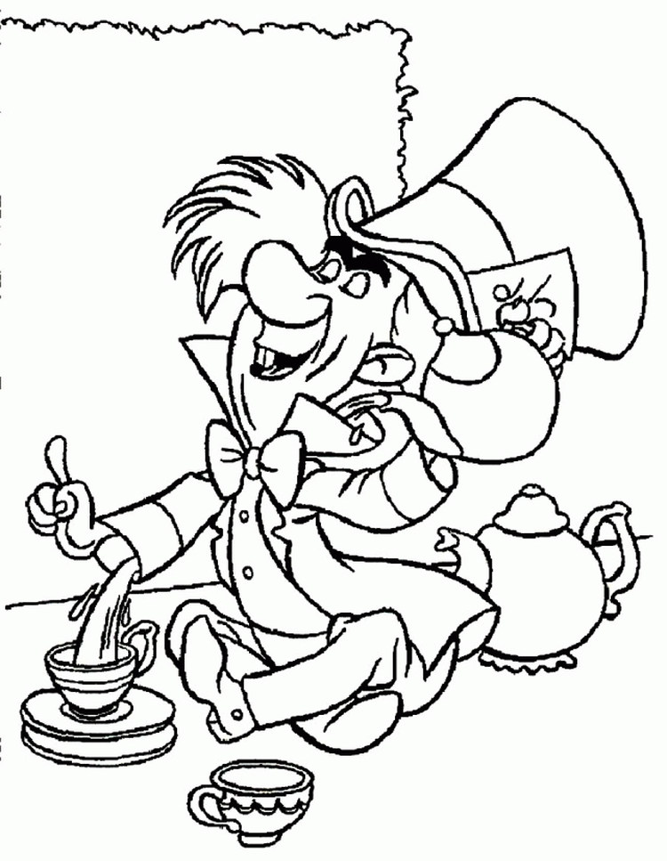 Mad Hatter Coloring Pages