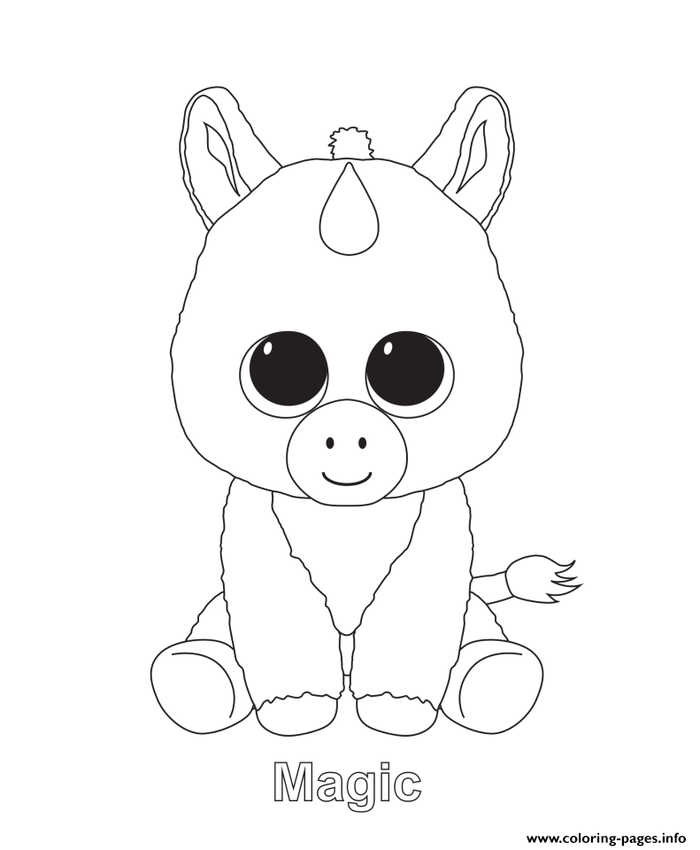 Magic Beanie Boo Coloring Pages