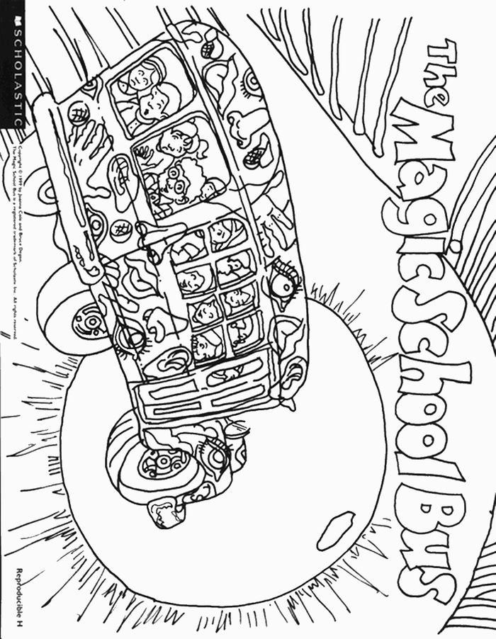 Magic School Bus Coloring Pages For Kids