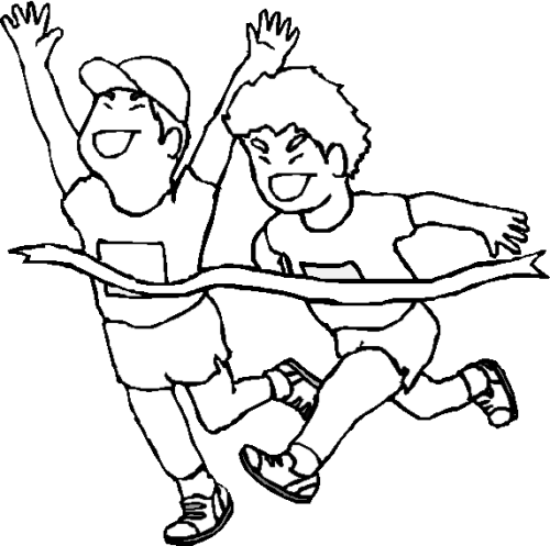 marathon running coloring pages for kids