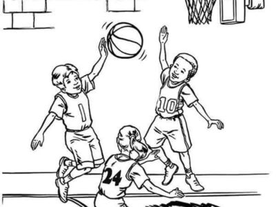 March Madness Basketball Coloring Pages