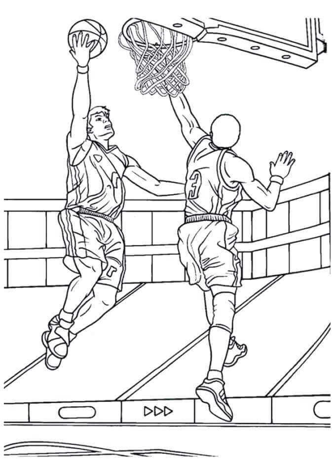 March Madness Basketball Coloring Pages To Print