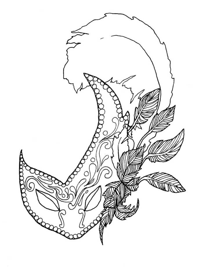 Mardi Gras Adult Coloring Pages