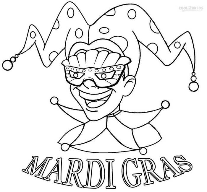 mardi gras coloring sheets pages