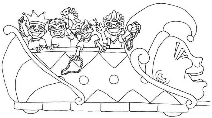 Mardi Gras Parades Coloring Pages