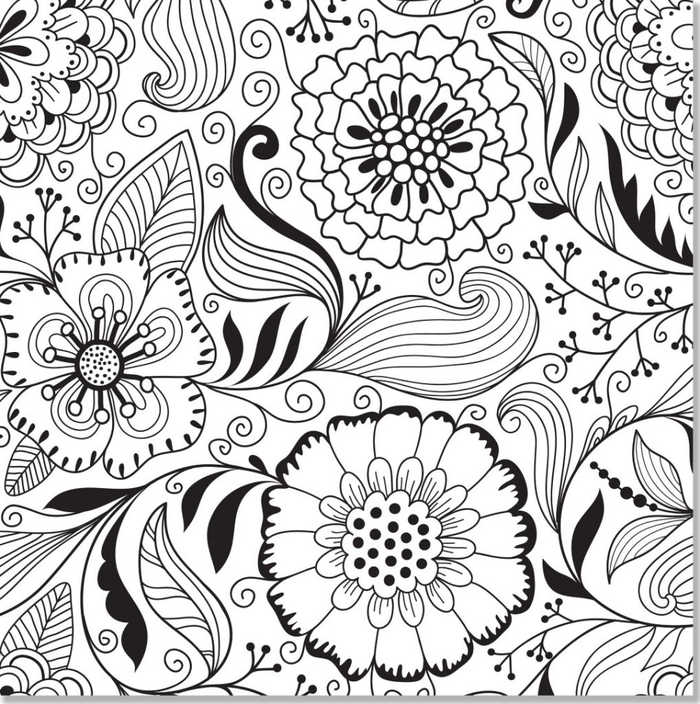 Marigolds Flower Coloring Pages For Adults