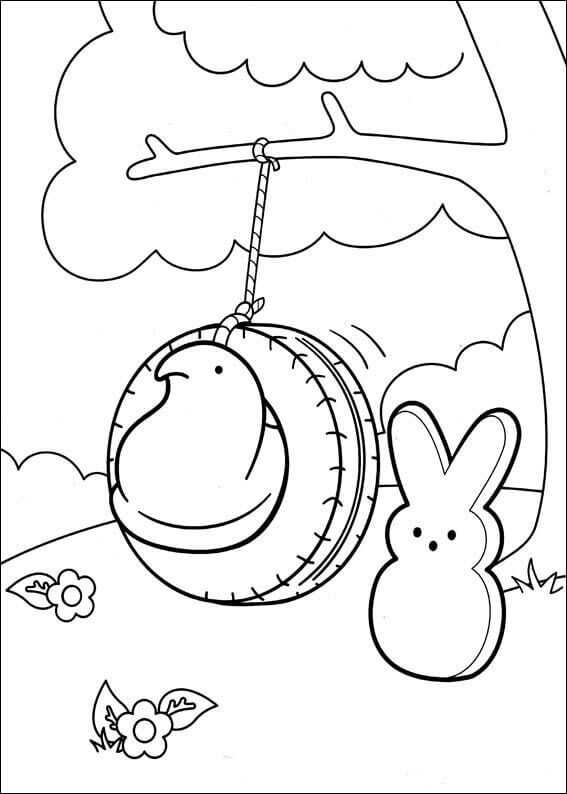Marshallow Peeps Chic And Bunnies Coloring Pages