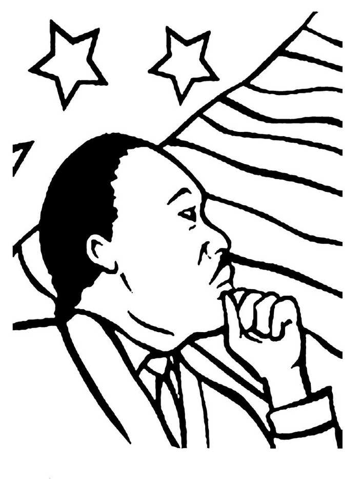 Martin Luther King Coloring Pages America