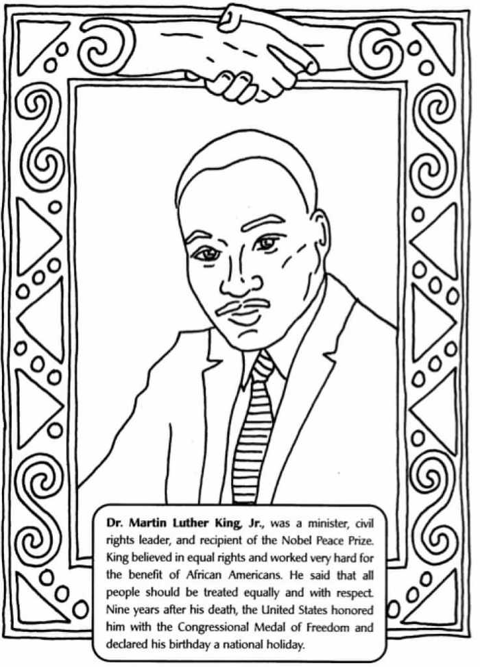 Martin Luther King Jr Coloring Page Printable