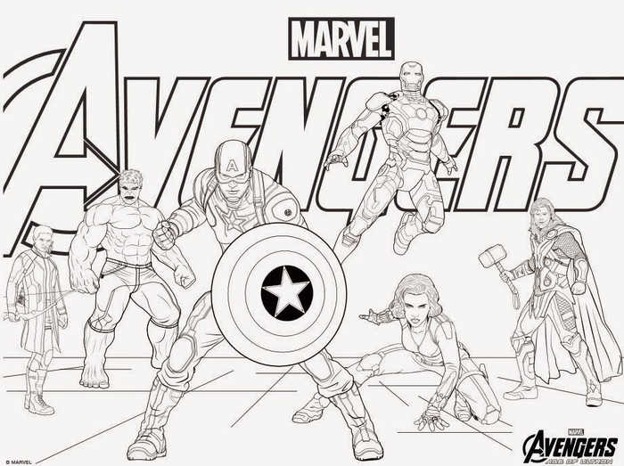 Marvel Avengers Coloring Pages 1